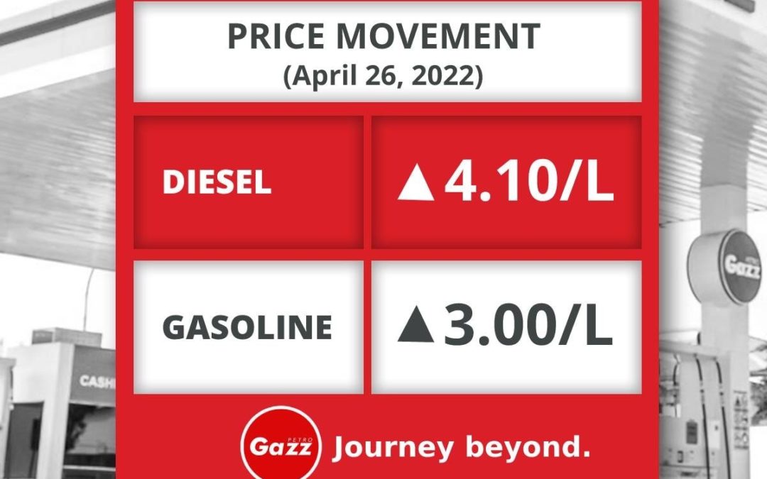 Gazz will implement Price Adjustments on fuel products